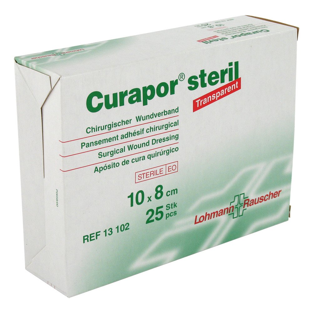 Curapor Wundverband Steril Transparent 8x10 Cm (25 stk)