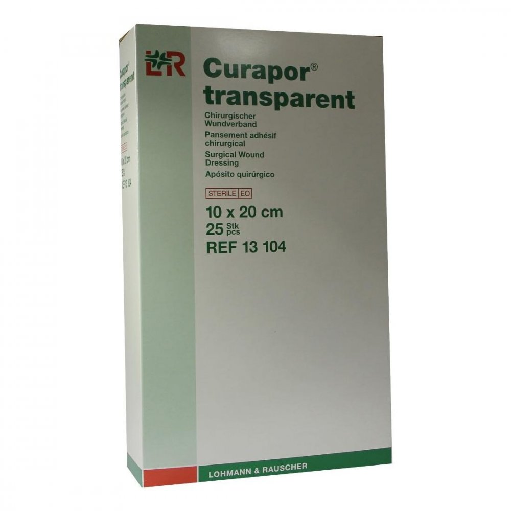 Curapor Wundverband Steril Transparent 10x20 Cm (25 stk)