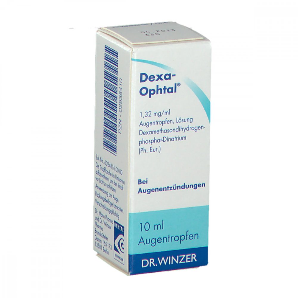 Das Produktfoto zeigt Dexa-Ophtal Augentropfen (10 ml) PZN 02935410