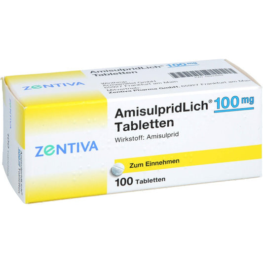 Das Produktfoto zeigt Amisulpridlich 100 Mg Tabletten (100 stk) PZN 02943929