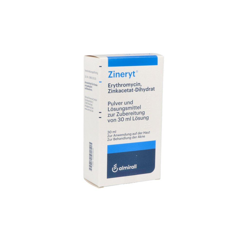 Das Produktfoto zeigt Zineryt Lösung (30 ml) PZN 03023645
