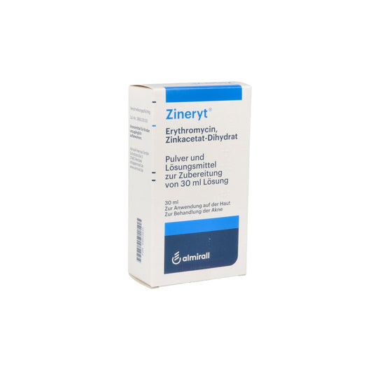 Das Produktfoto zeigt Zineryt Lösung (30 ml) PZN 03023645