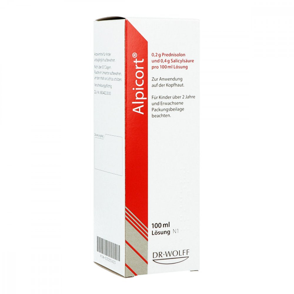Das Produktfoto zeigt Alpicort Lösung (100 ml) PZN 03035625