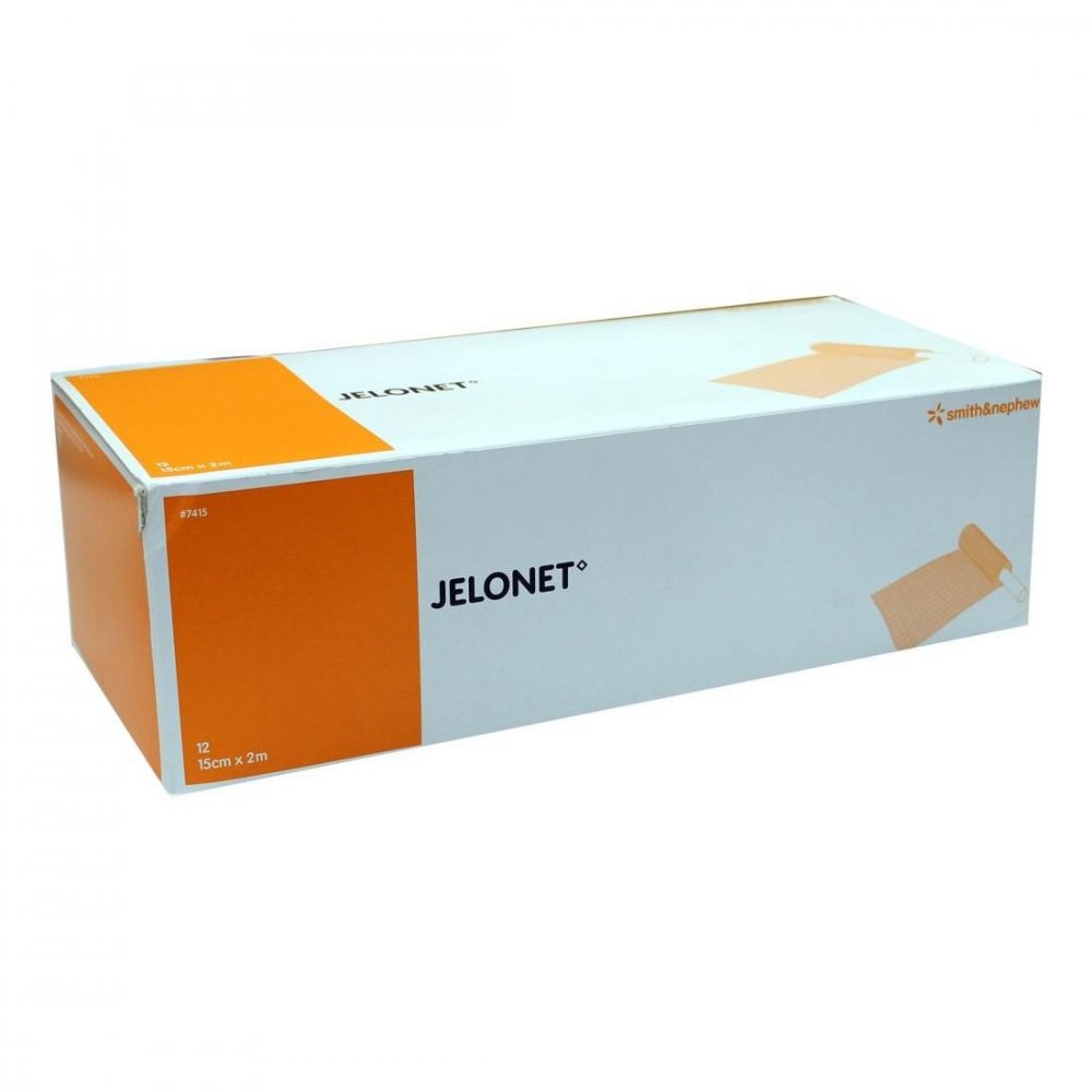Das Produktfoto zeigt Jelonet Paraffingaze 15x200 Cm Steril Rolle (12 stk) PZN 03039540
