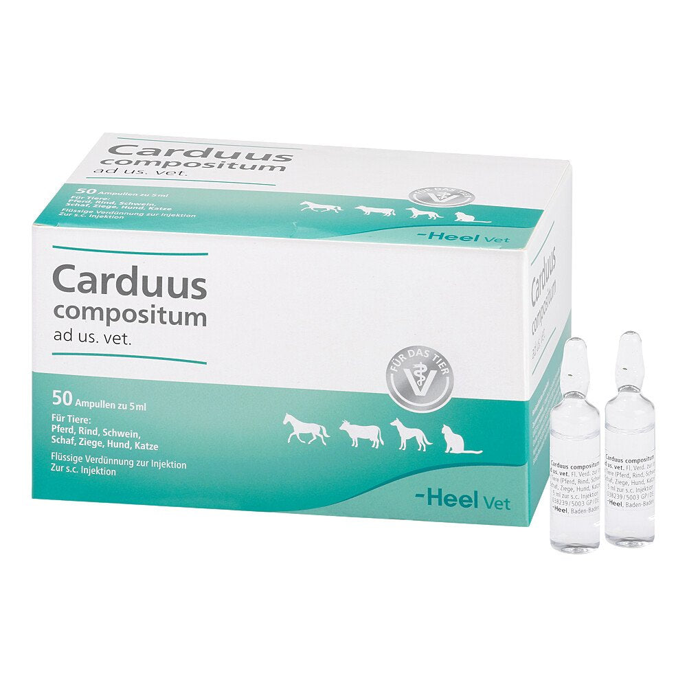 Das Produktfoto zeigt Carduus Compositum Ad Us.Vet.Ampullen (50X5 ml) PZN 03042430