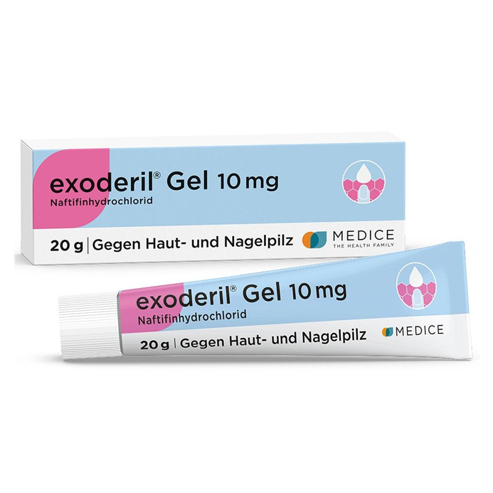 Das Produktfoto zeigt Exoderil Gel (20 g) PZN 03043889