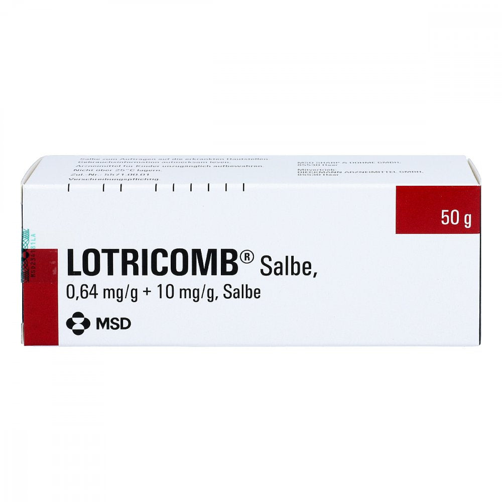 Das Produktfoto zeigt Lotricomb Salbe (50 g) PZN 03064696