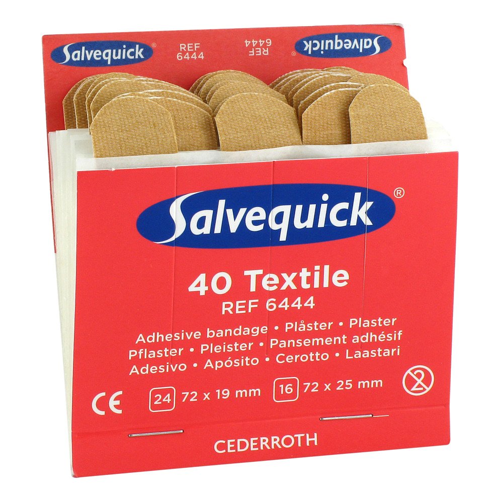 Das Produktfoto zeigt Salvequick Pflasterstrips Elastisch Refill 6444 (40 stk) PZN 03071377