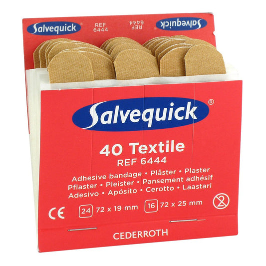 Das Produktfoto zeigt Salvequick Pflasterstrips Elastisch Refill 6444 (40 stk) PZN 03071377