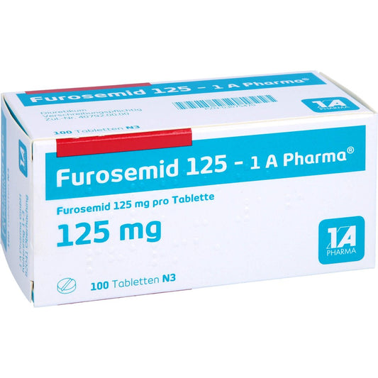 Das Produktfoto zeigt Furosemid 125-1a Pharma Tabletten (100 stk) PZN 03075470