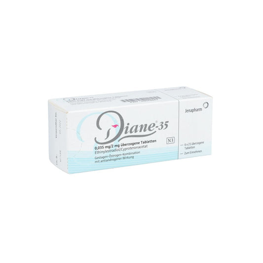 Das Produktfoto zeigt Diane 35 Überzogene Tabletten (6X21 stk) PZN 03076647