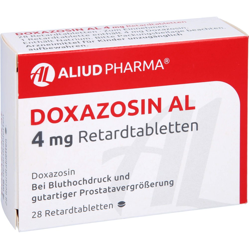 Das Produktfoto zeigt Doxazosin Al 4 Mg Retardtabletten (28 stk) PZN 03080169