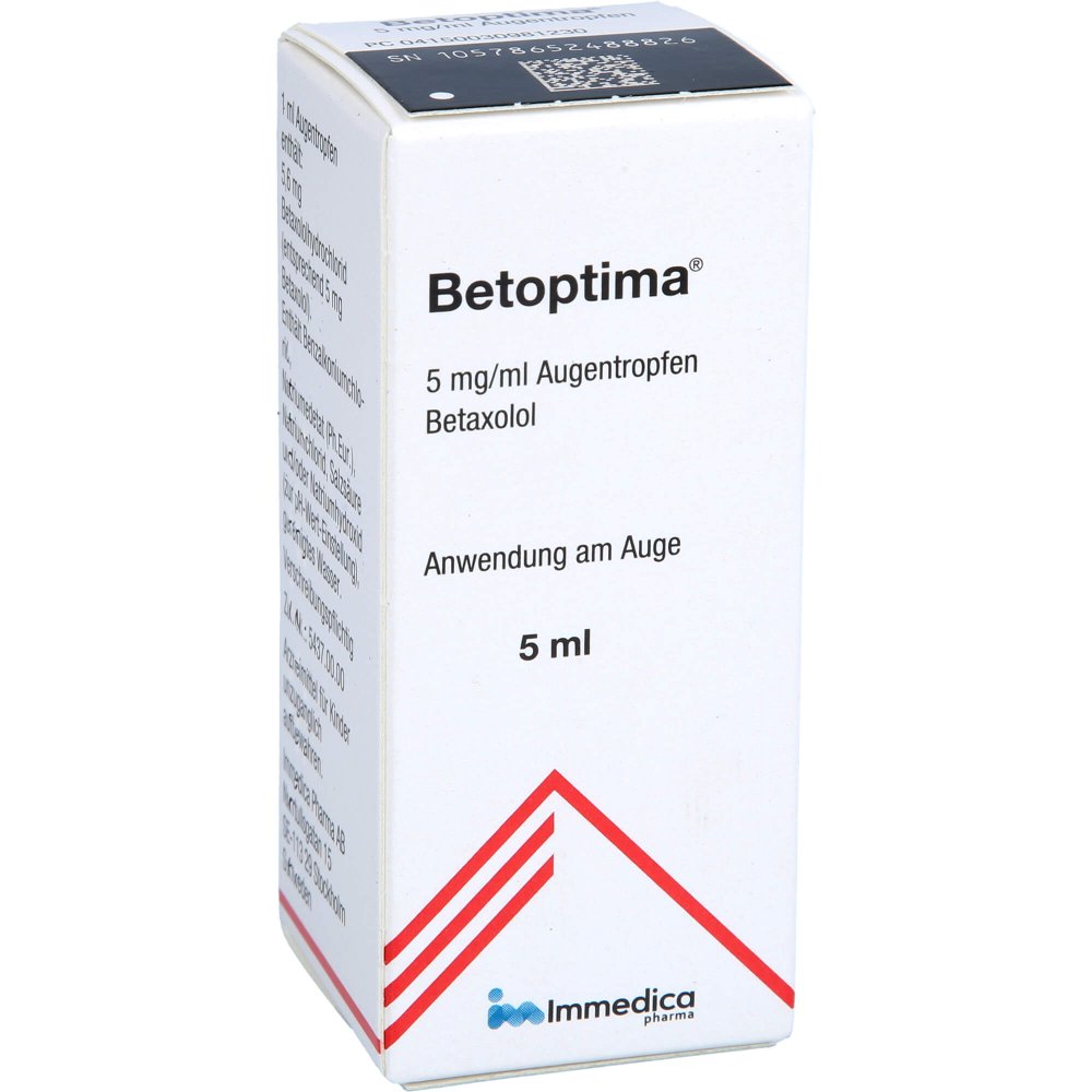 Das Produktfoto zeigt Betoptima Augentropfen (5 ml) PZN 03098123