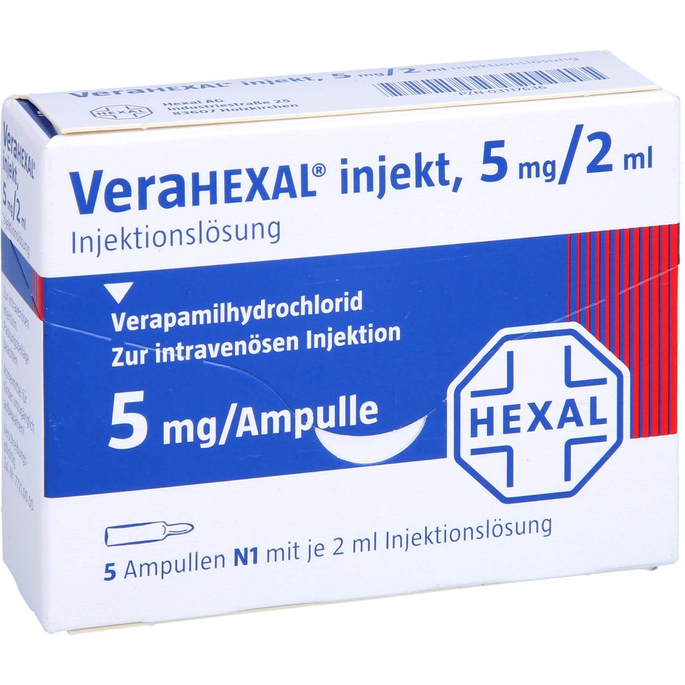 Das Produktfoto zeigt Verahexal Injektionslösung (5 stk) PZN 03117636