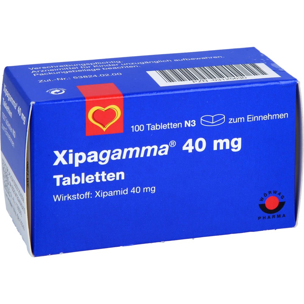 Das Produktfoto zeigt Xipagamma 40 Mg Tabletten (100 stk) PZN 03125630