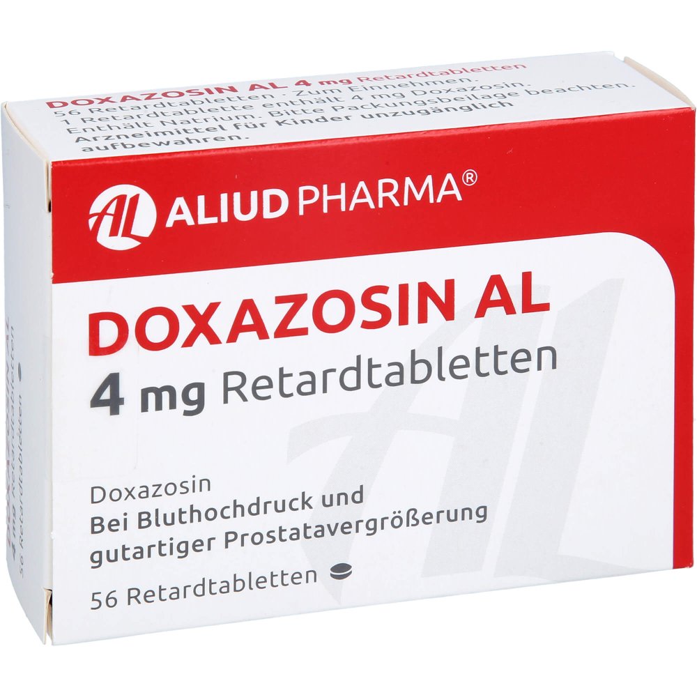 Das Produktfoto zeigt Doxazosin Al 4 Mg Retardtabletten (56 stk) PZN 03126150