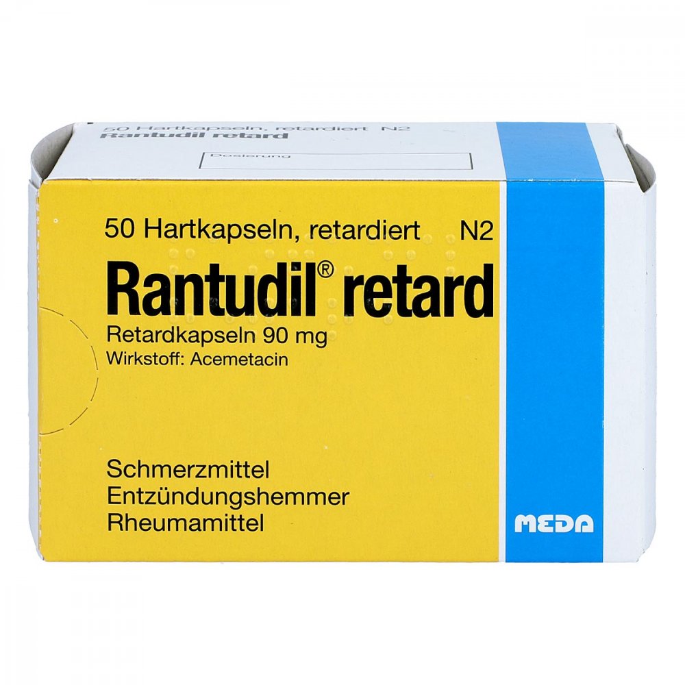 Das Produktfoto zeigt Rantudil Retard Kapseln (50 stk) PZN 03152696