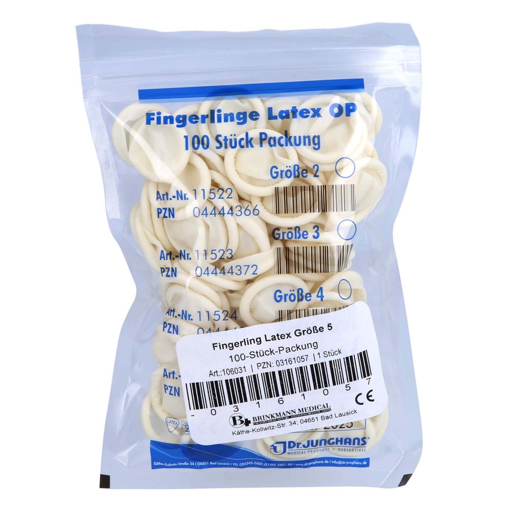 Fingerling Op Latex Gr.5 Gerollt (100 stk)
