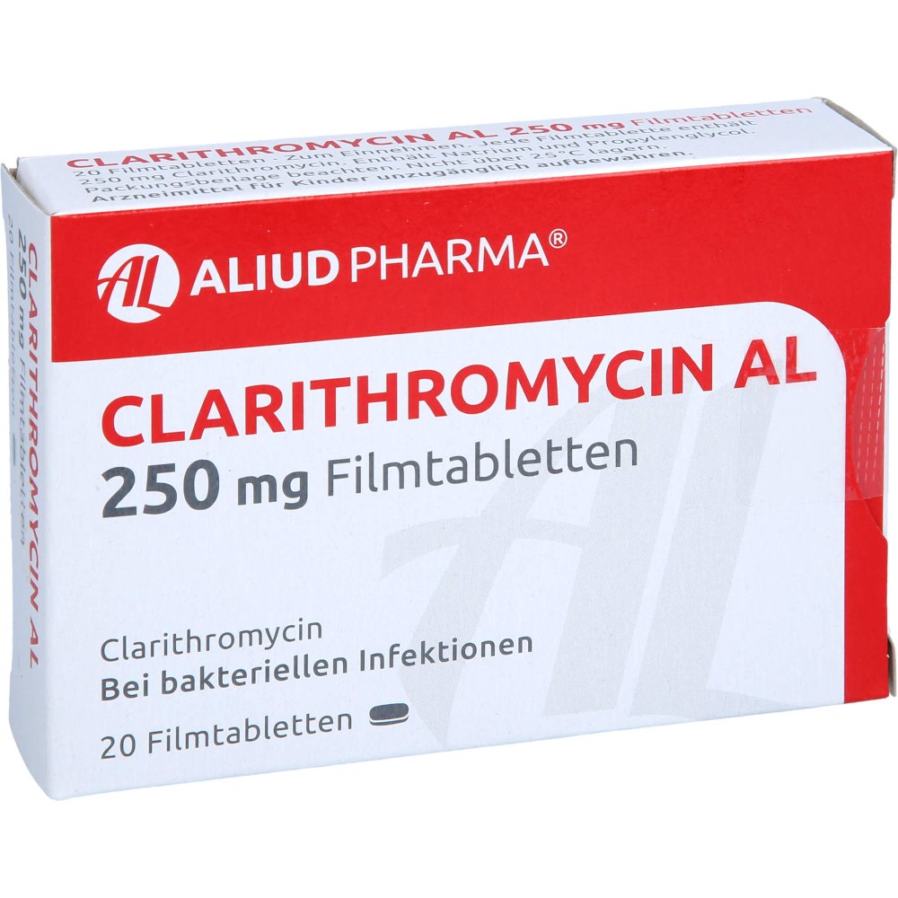 Clarithromycin Al 250 Mg Filmtabletten (20 stk)