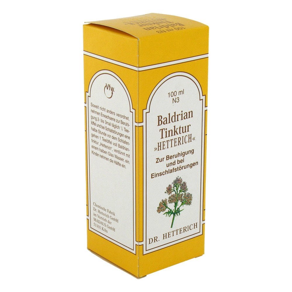 Das Produktfoto zeigt Baldriantinktur Hetterich (100 ml) PZN 03180971