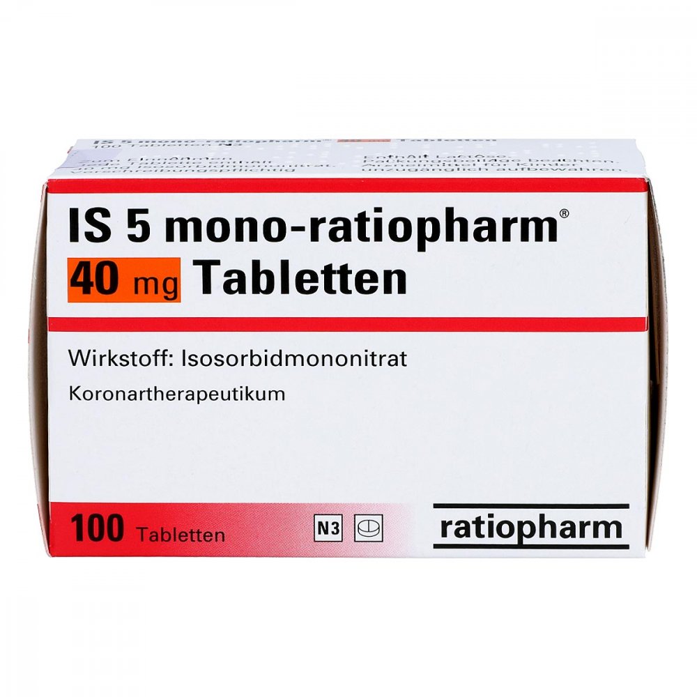 Is 5 Mono-Ratiopharm 40 Mg Tabletten (100 stk)