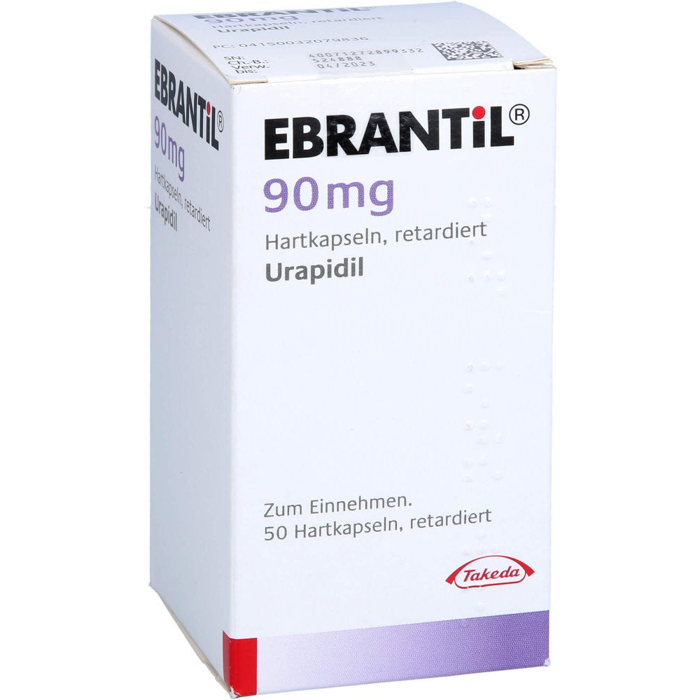 Das Produktfoto zeigt Ebrantil 90 Mg Retardkapseln (50 stk) PZN 03207983
