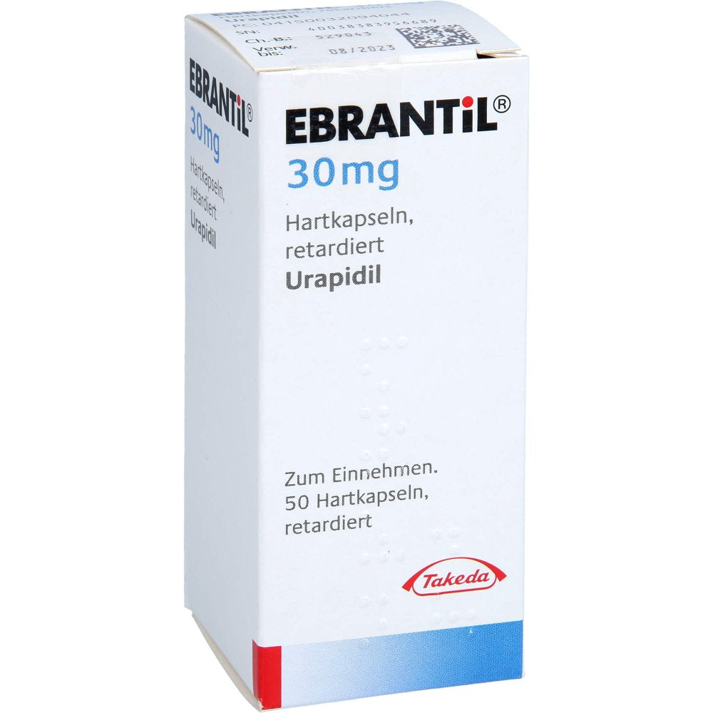 Das Produktfoto zeigt Ebrantil 30 Mg Retardkapseln (50 stk) PZN 03209404