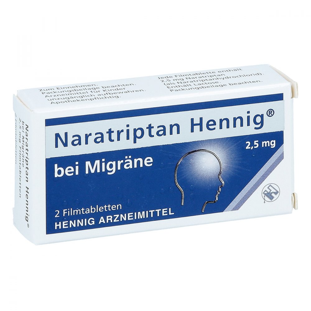 Naratriptan Hennig Bei Migräne 2,5 Mg Filmtabl. (2 stk)
