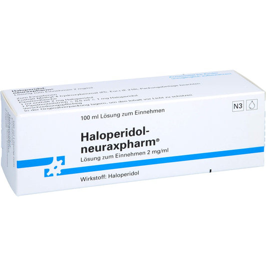 Das Produktfoto zeigt Haloperidol-Neuraxp. Lösung Zum Einnehmen (100 ml) PZN 03215445