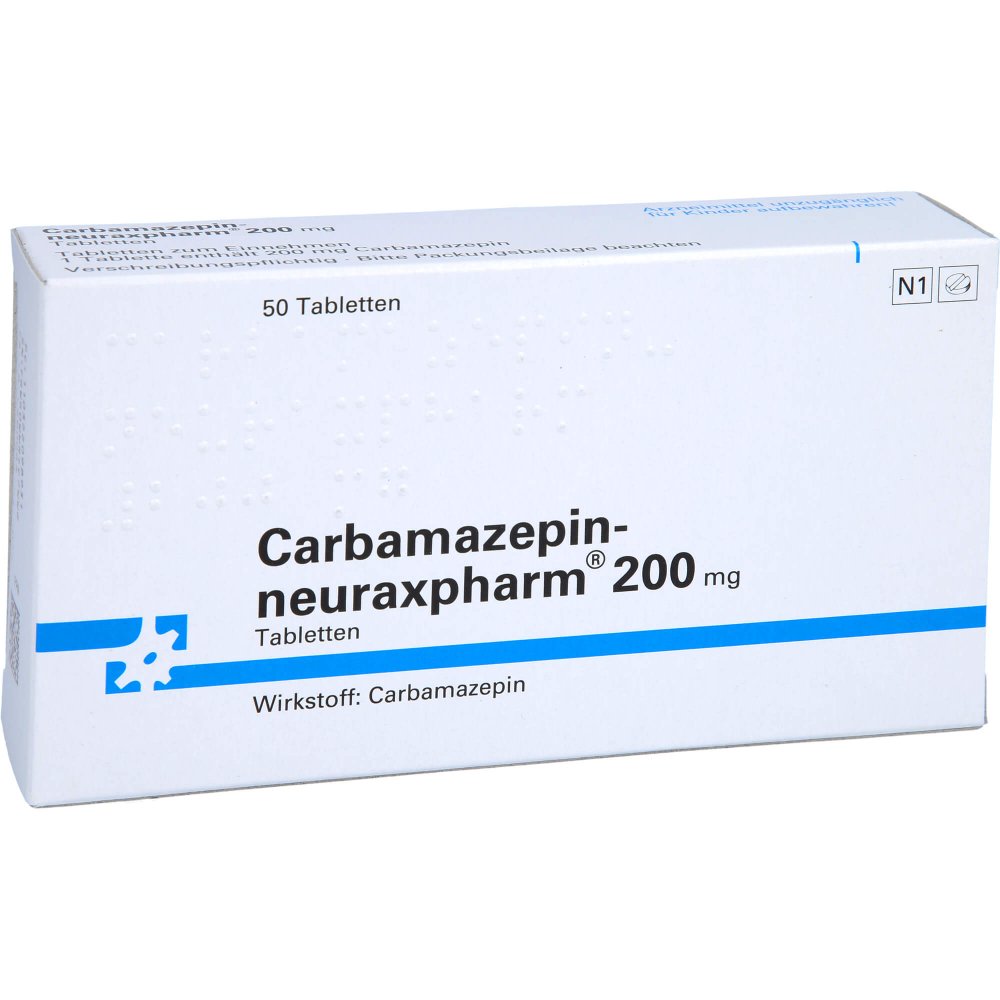 Das Produktfoto zeigt Carbamazepin-Neuraxpharm 200 Mg Tabletten (50 stk) PZN 03220989