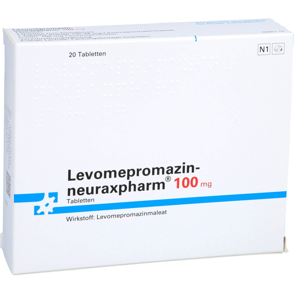 Das Produktfoto zeigt Levomepromazin-Neuraxpharm 100 Mg Tabletten (20 stk) PZN 03221049