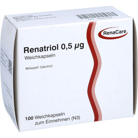 Das Produktfoto zeigt Renatriol 0,50 Μg Weichkapseln (100 stk) PZN 03222238
