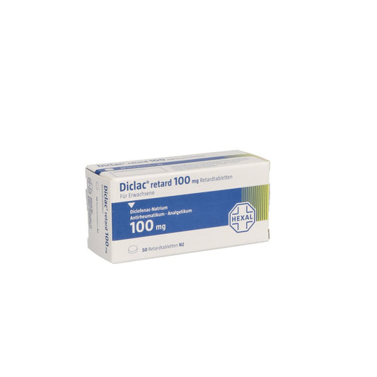 Das Produktfoto zeigt Diclac Retardtabletten (50 stk) PZN 03223172