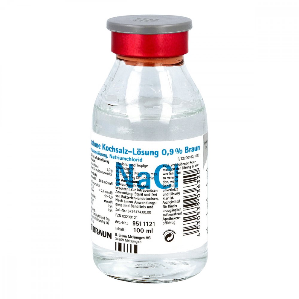 Kochsalzlösung 0,9% Glasfl. (100 ml)