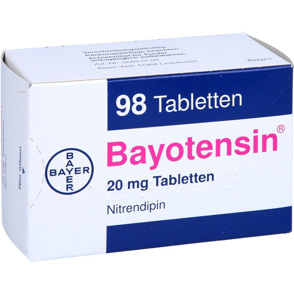 Das Produktfoto zeigt Bayotensin Tabletten (98 stk) PZN 03239842