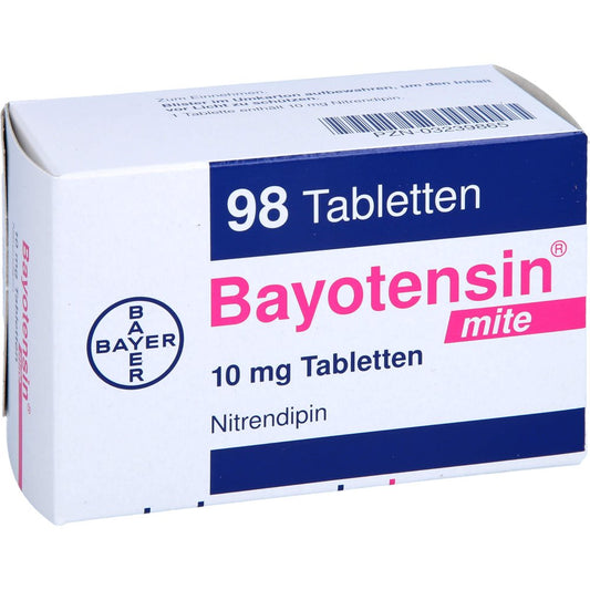 Das Produktfoto zeigt Bayotensin Mite Tabletten (98 stk) PZN 03239865