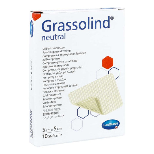 Grassolind Salbenkompressen 5x5 Cm Steril (10 stk)