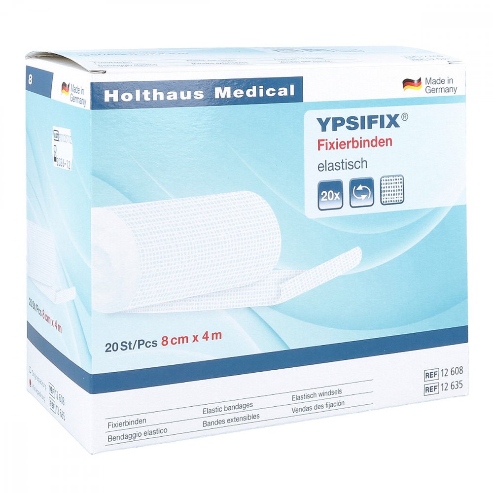 Das Produktfoto zeigt Fixierbinde Ypsifix Elastisch 8 Cmx4 M Lose (20 stk) PZN 03256183