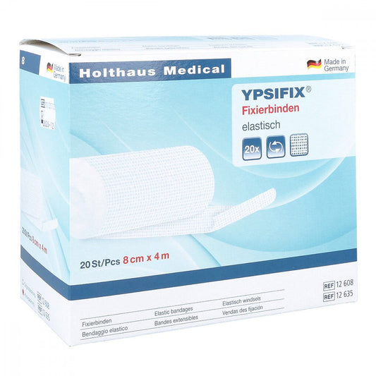 Das Produktfoto zeigt Fixierbinde Ypsifix Elastisch 8 Cmx4 M Lose (20 stk) PZN 03256183