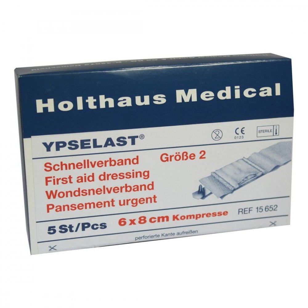 Das Produktfoto zeigt Schnellverband Ypselast 6x8 Cm (5 stk) PZN 03256556