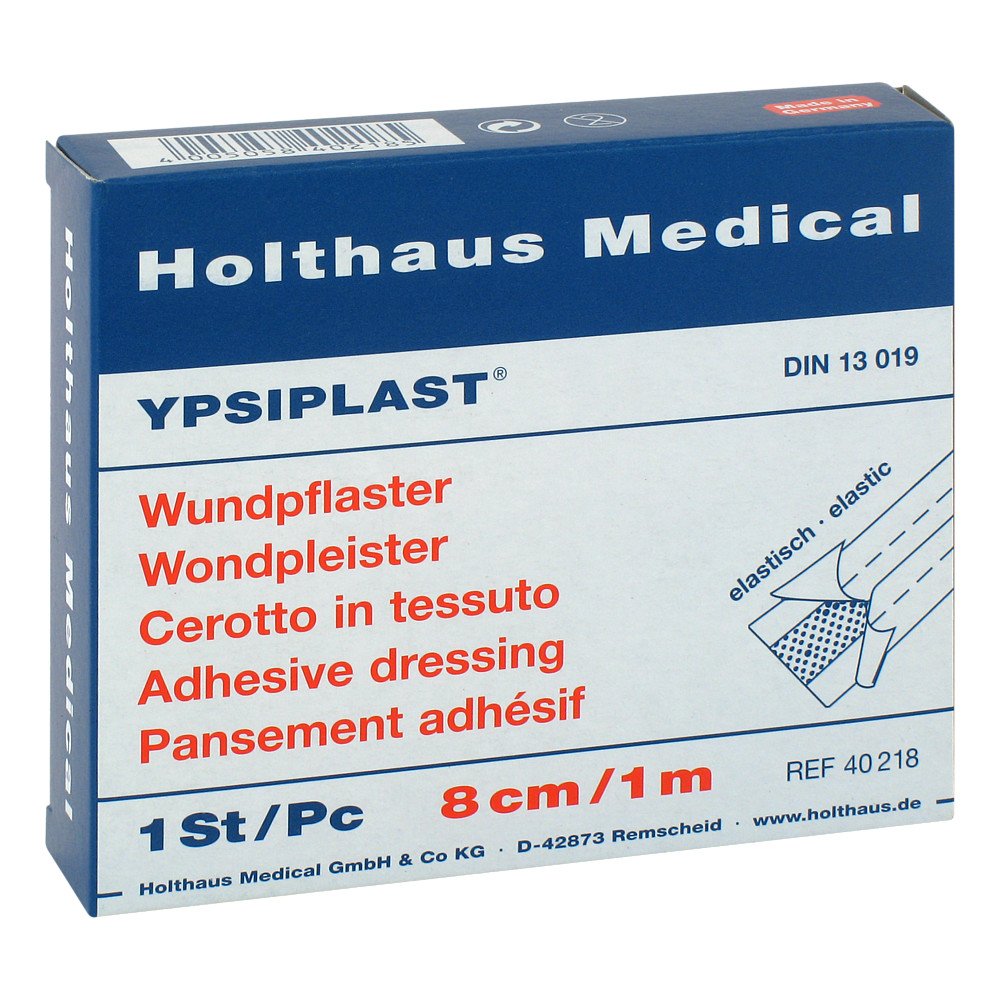 Das Produktfoto zeigt Wundpflaster Ypsiplast Elastisch 8 Cmx1 M (1 stk) PZN 03271053