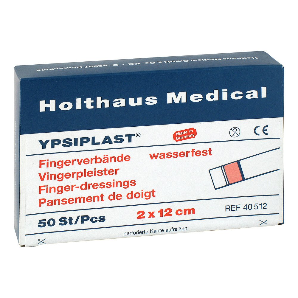 Das Produktfoto zeigt Fingerverband Ypsiplast Wasserfest 2x12 Cm Haut (50 stk) PZN 03271202