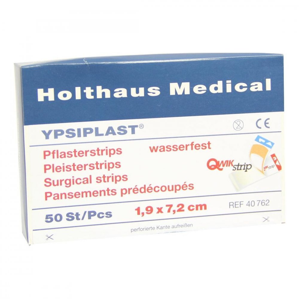 Pflasterstrips Ypsiplast Wasserfest 1,9x7,2 Cm (50 stk)