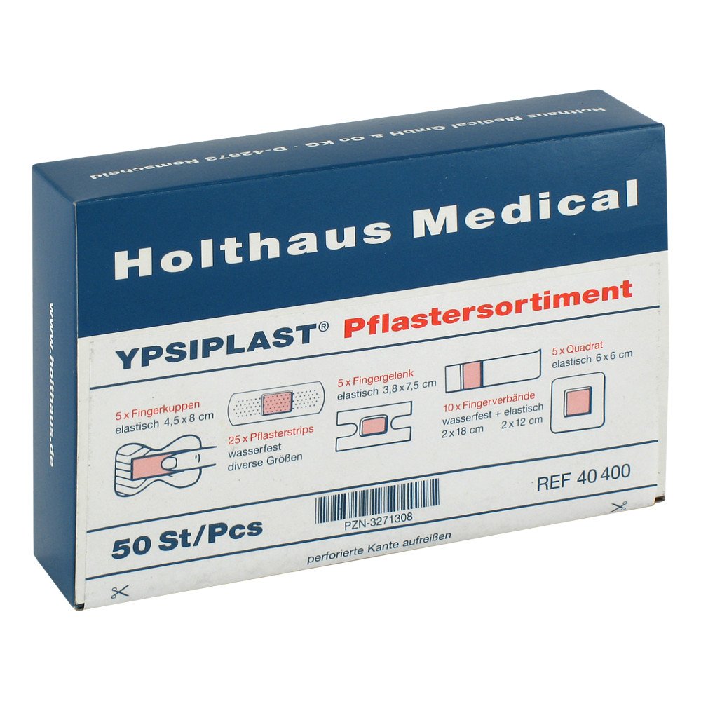 Das Produktfoto zeigt Pflastersortiment Ypsiplast (50 stk) PZN 03271308