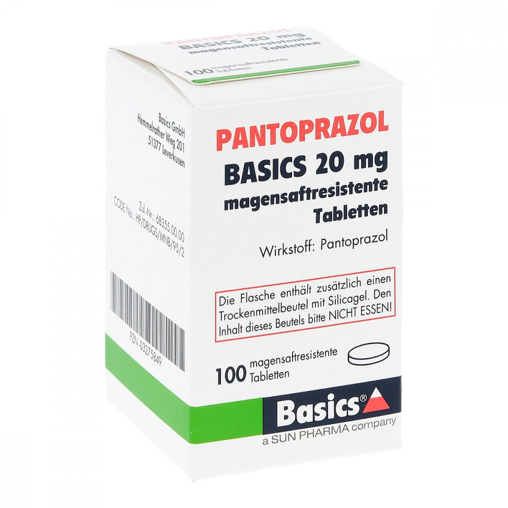 Pantoprazol Basics 20 Mg Magensaftres.Tabletten (100 stk)
