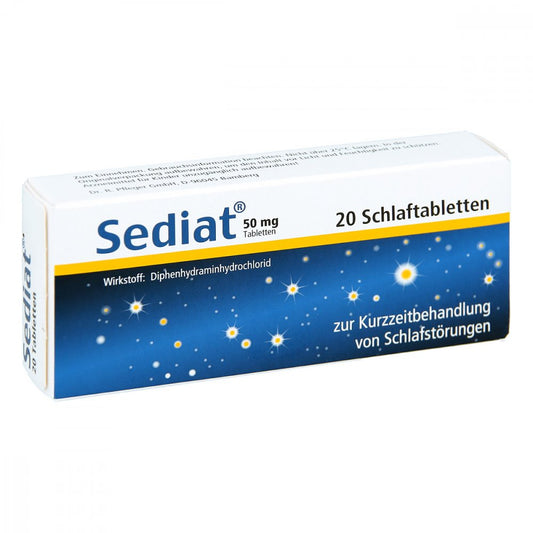 Das Produktfoto zeigt Sediat Tabletten (20 stk) PZN 03280595