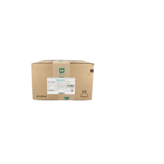 Das Produktfoto zeigt Isotone Kochsalz-Lsg.0,9% Braun 100ml Ep Halbgef. (20X100 ml) PZN 03287628