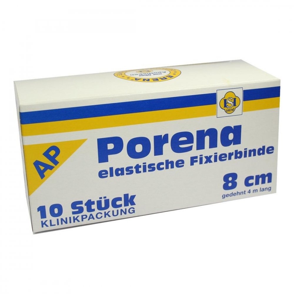 Porena Elast.Mullbinde 8 Cm Weiß O.Cello (10 stk)