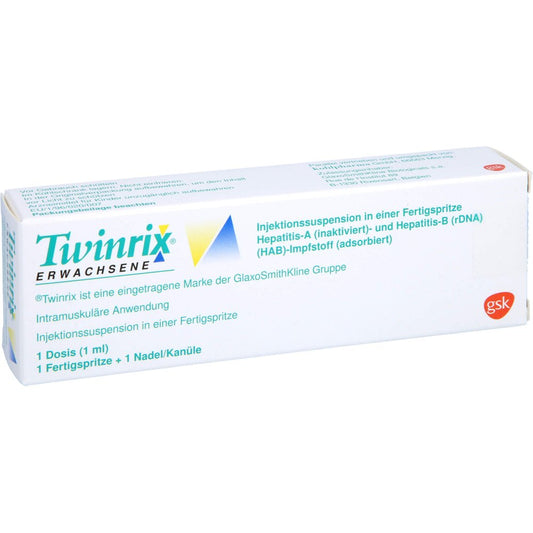 Das Produktfoto zeigt Twinrix Erwachsene Impfdosis Inj.-Sus.I.E.F-Spr. (1X1 stk) PZN 03300429