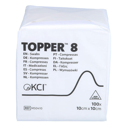 Das Produktfoto zeigt Topper 8 Kompr.10x10 Cm Unsteril (100 stk) PZN 03306834